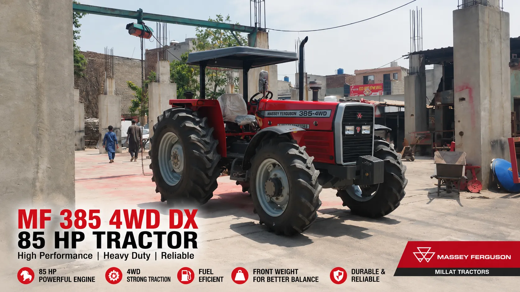 MF 385 4WD Deluxe 85 HP tractor for sale in Nigeria by Millat Tractors
