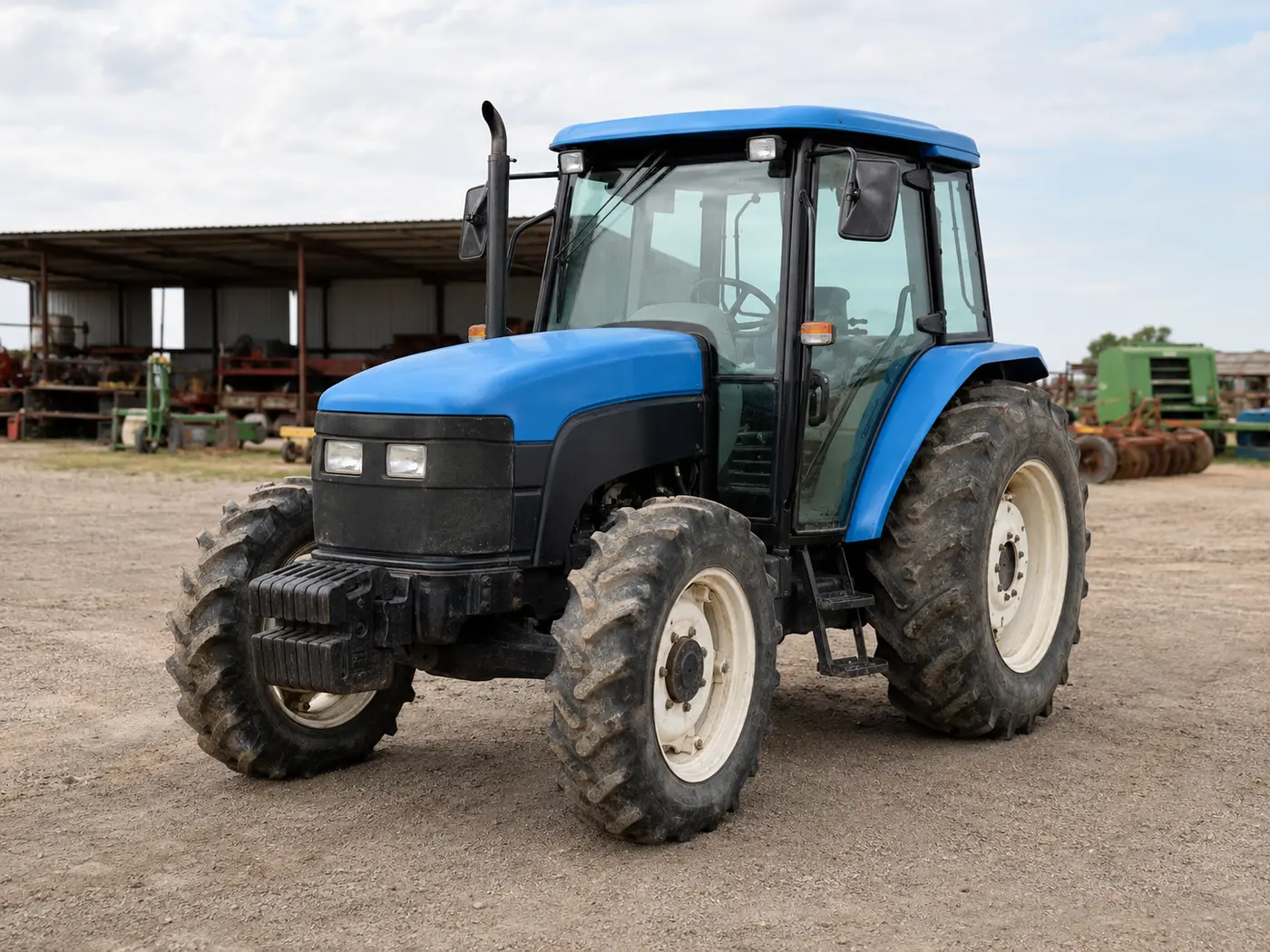 Used tractor ready for inspection